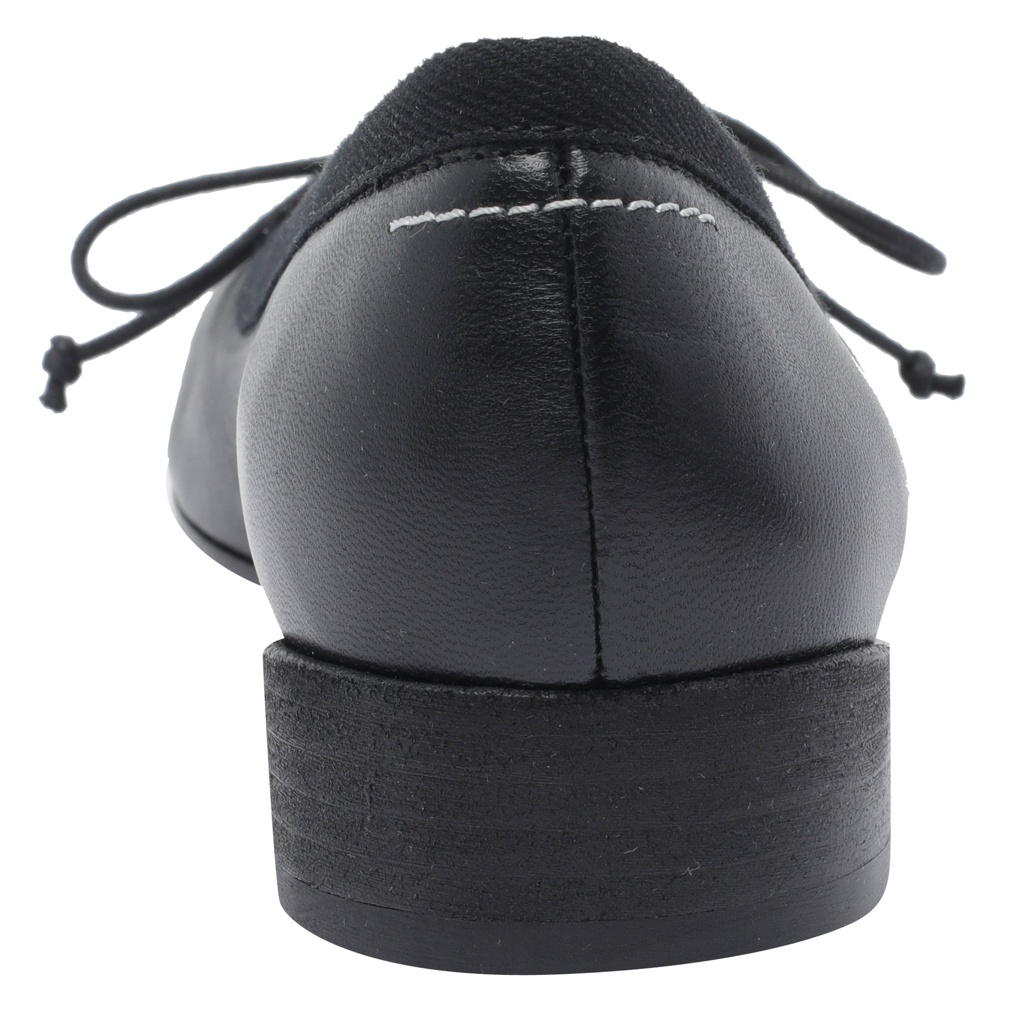 Mm6 Maison Margiela Flat Shoes Black Leather/leather Sole