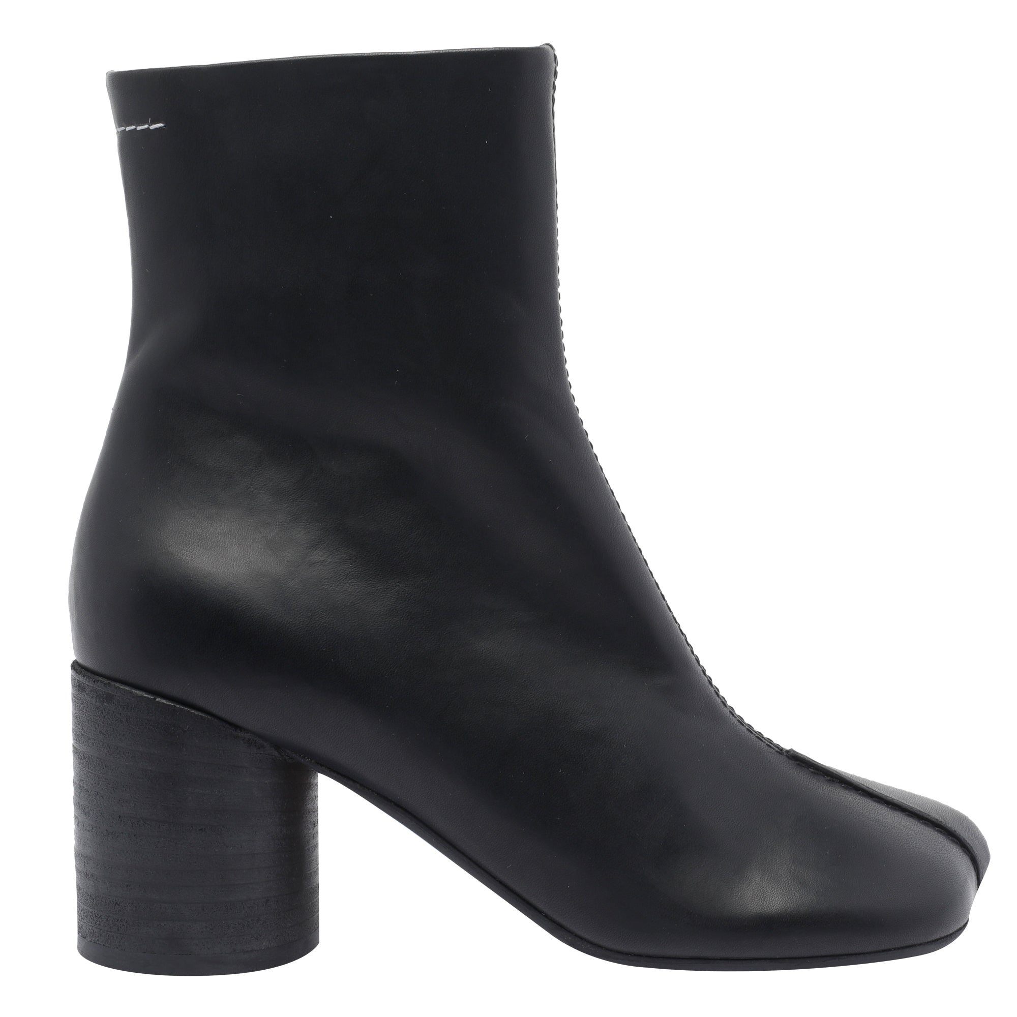 Mm6 Maison Margiela Boots Black Leather/leather Sole