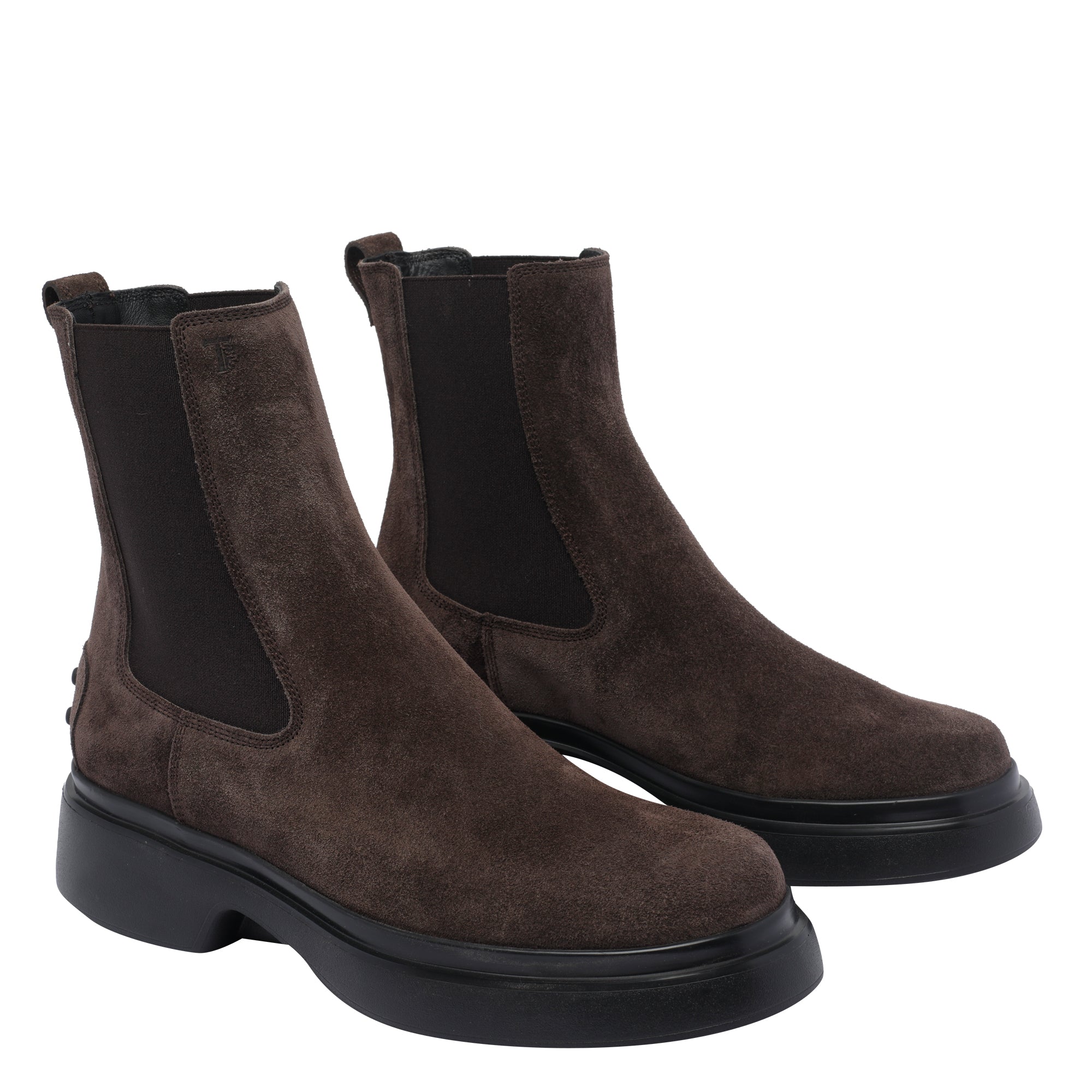 Tods Boots Brown Suede Leather/rubber Sole
