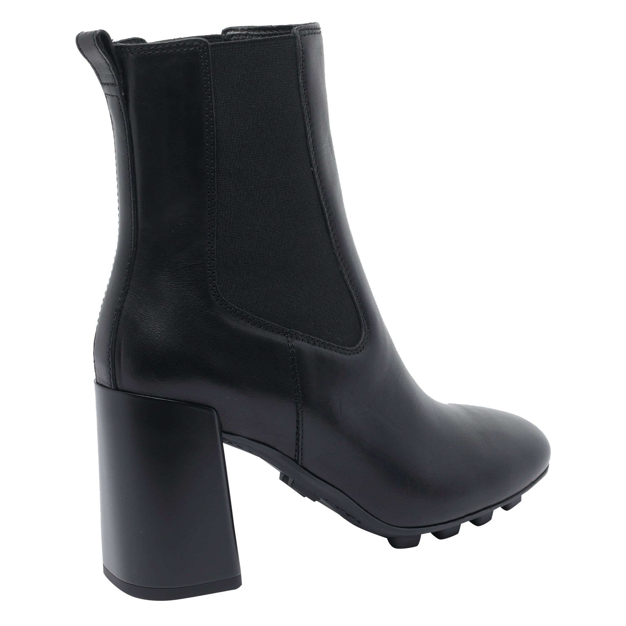 Hogan Boots Black Leather/rubber Sole