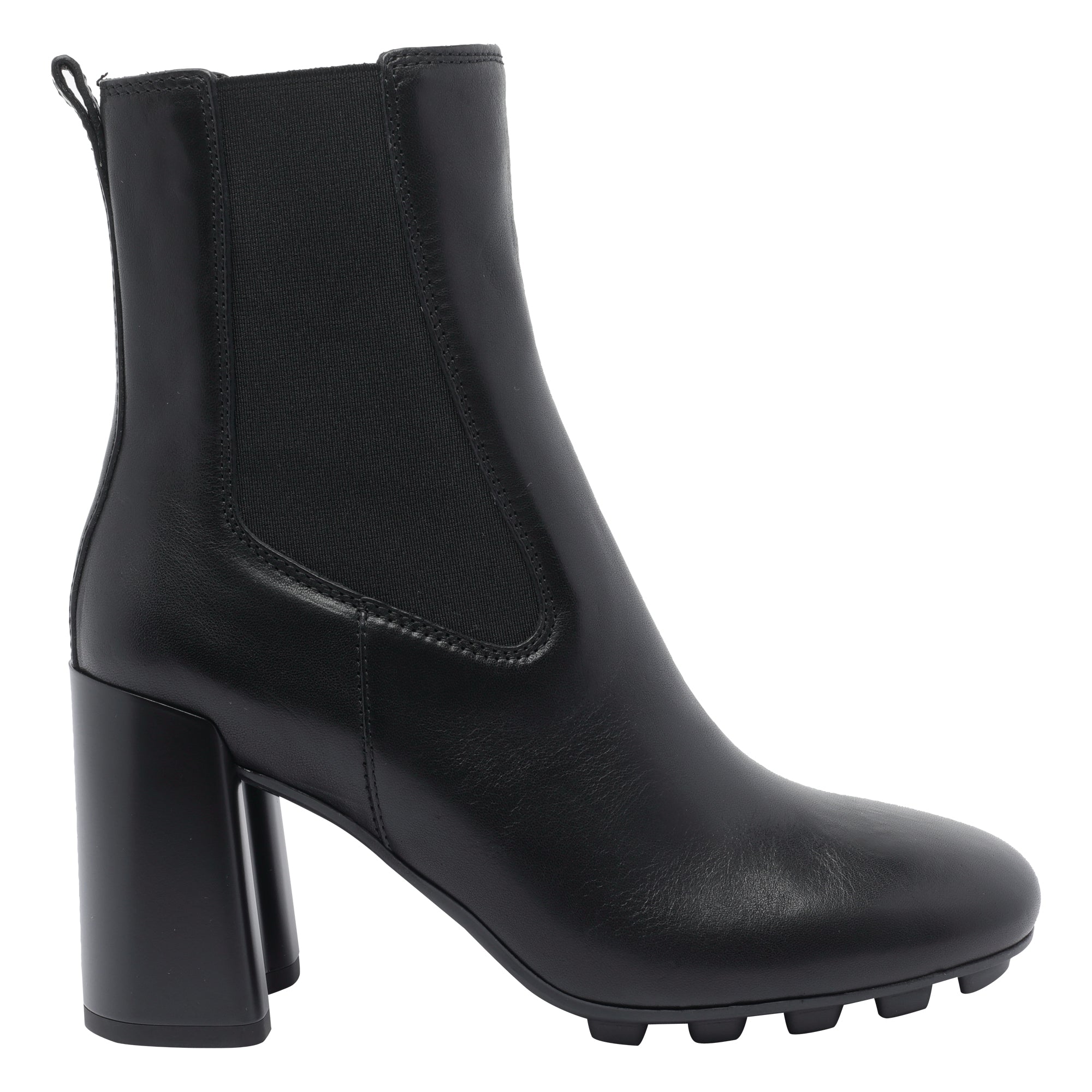 Hogan Boots Black Leather/rubber Sole