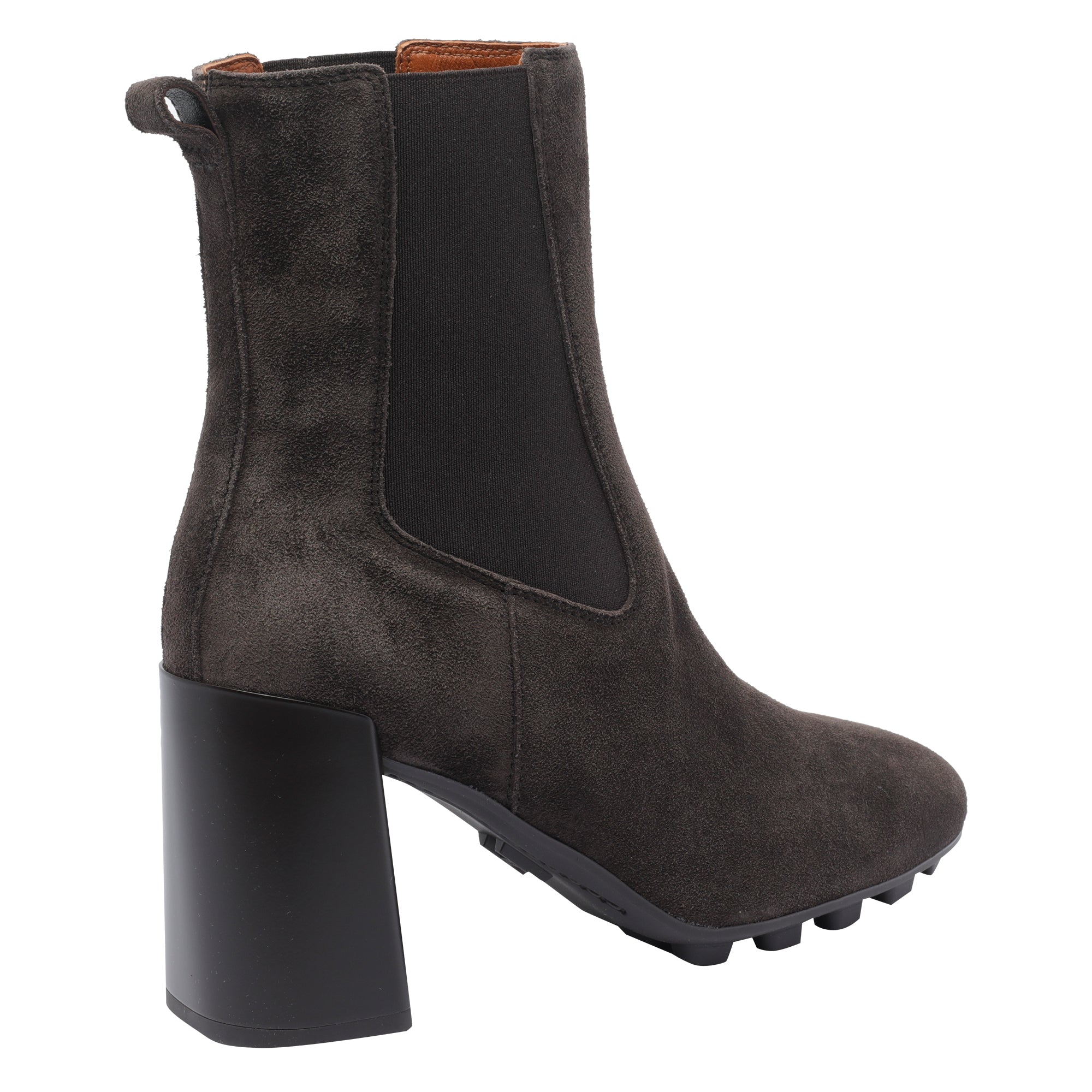 Hogan Boots Brown Suede Leather/rubber Sole