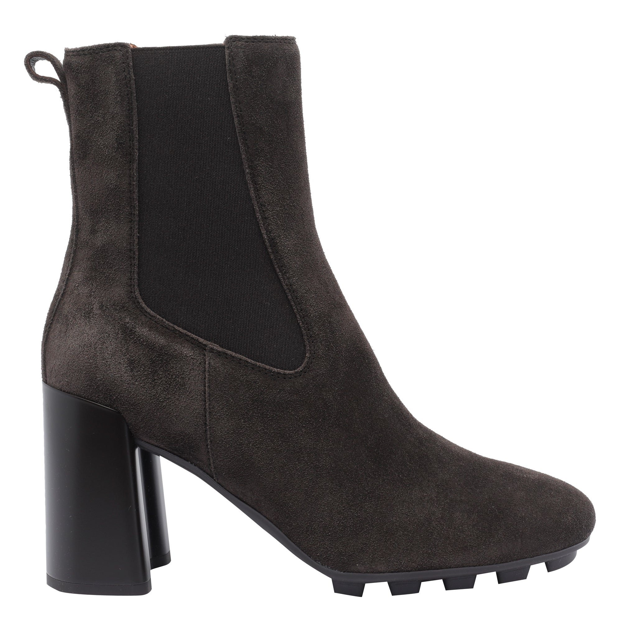 Hogan Boots Brown Suede Leather/rubber Sole