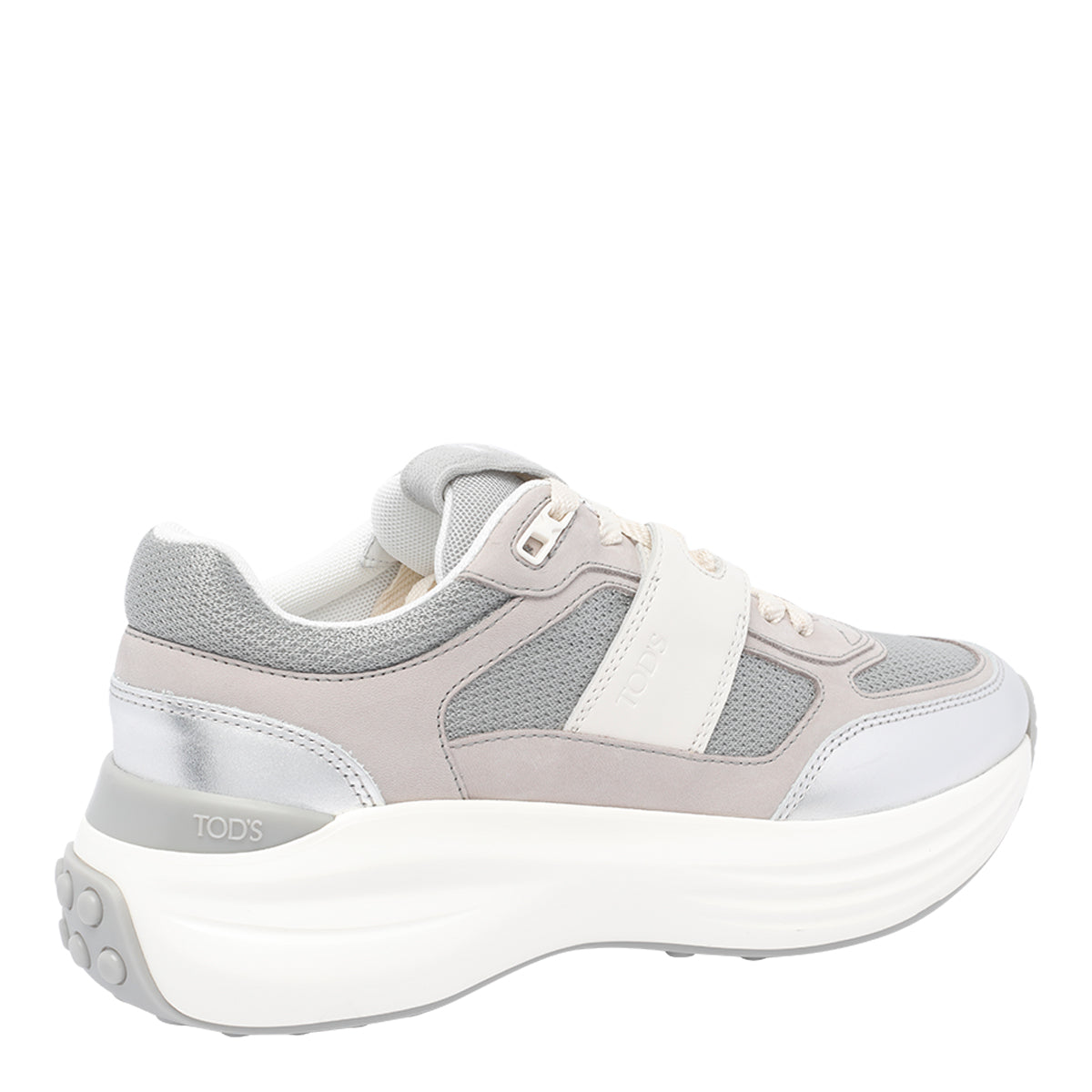 Tods Sneakers Grey Fabric+leather/rubber Sole