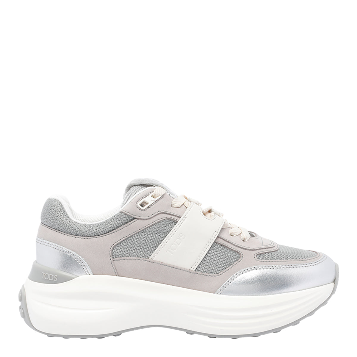 Tods Sneakers Grey Fabric+leather/rubber Sole
