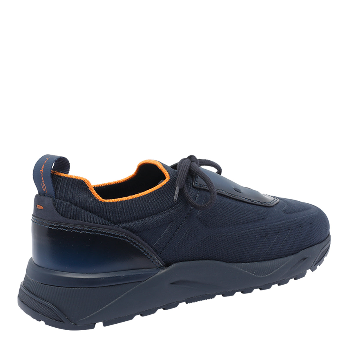 Santoni Sneakers Blue Fabric+leather/rubber Sole