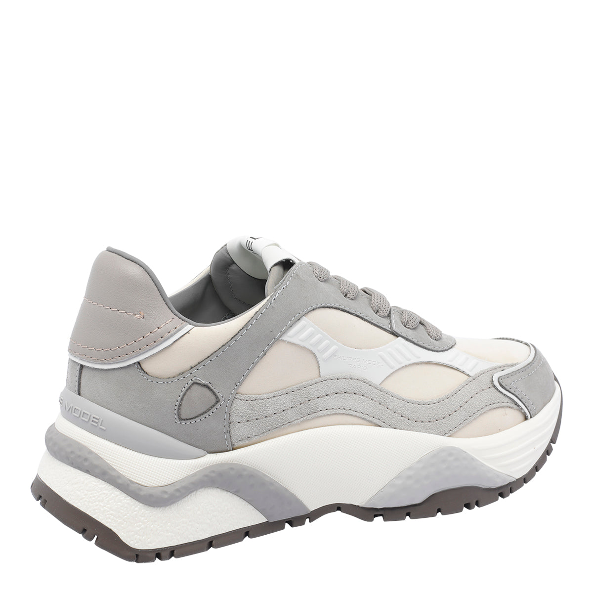 Philippe Model Sneakers Grey Leather/rubber Sole