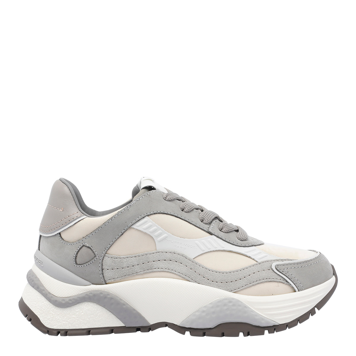 Philippe Model Sneakers Grey Leather/rubber Sole