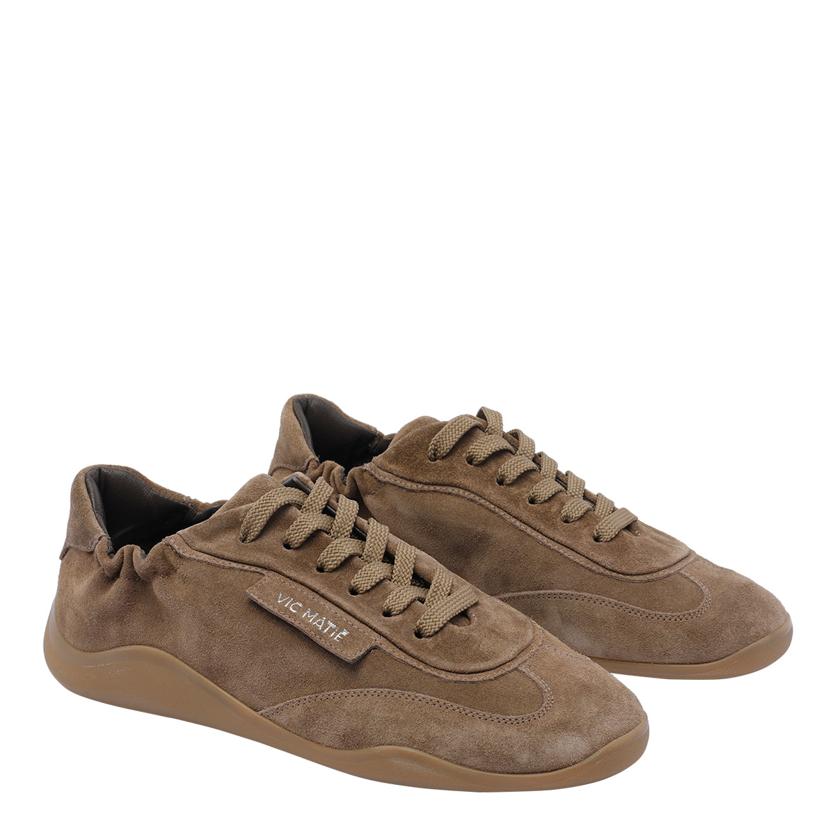 Vic Matie Sneakers Brown Leather/rubber Sole