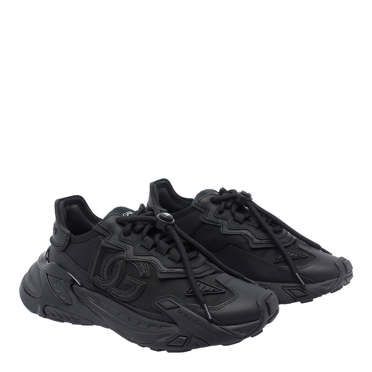 Dolce & Gabbana Sneakers Black Fabric+leather/rubber Sole