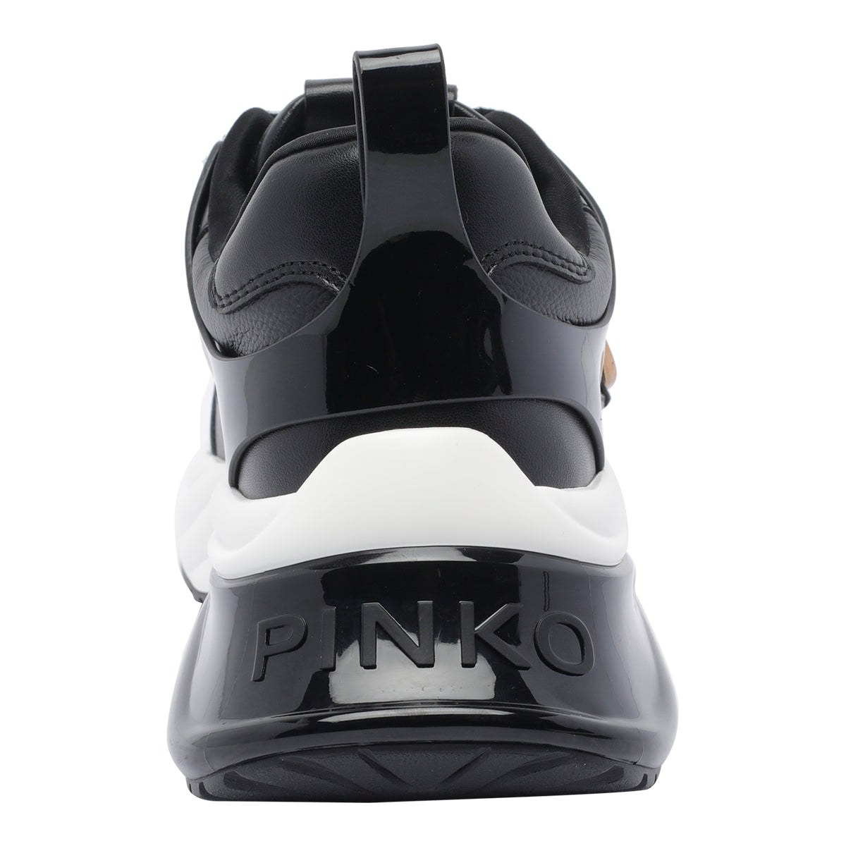 Pinko Sneakers Black Leather/rubber Sole