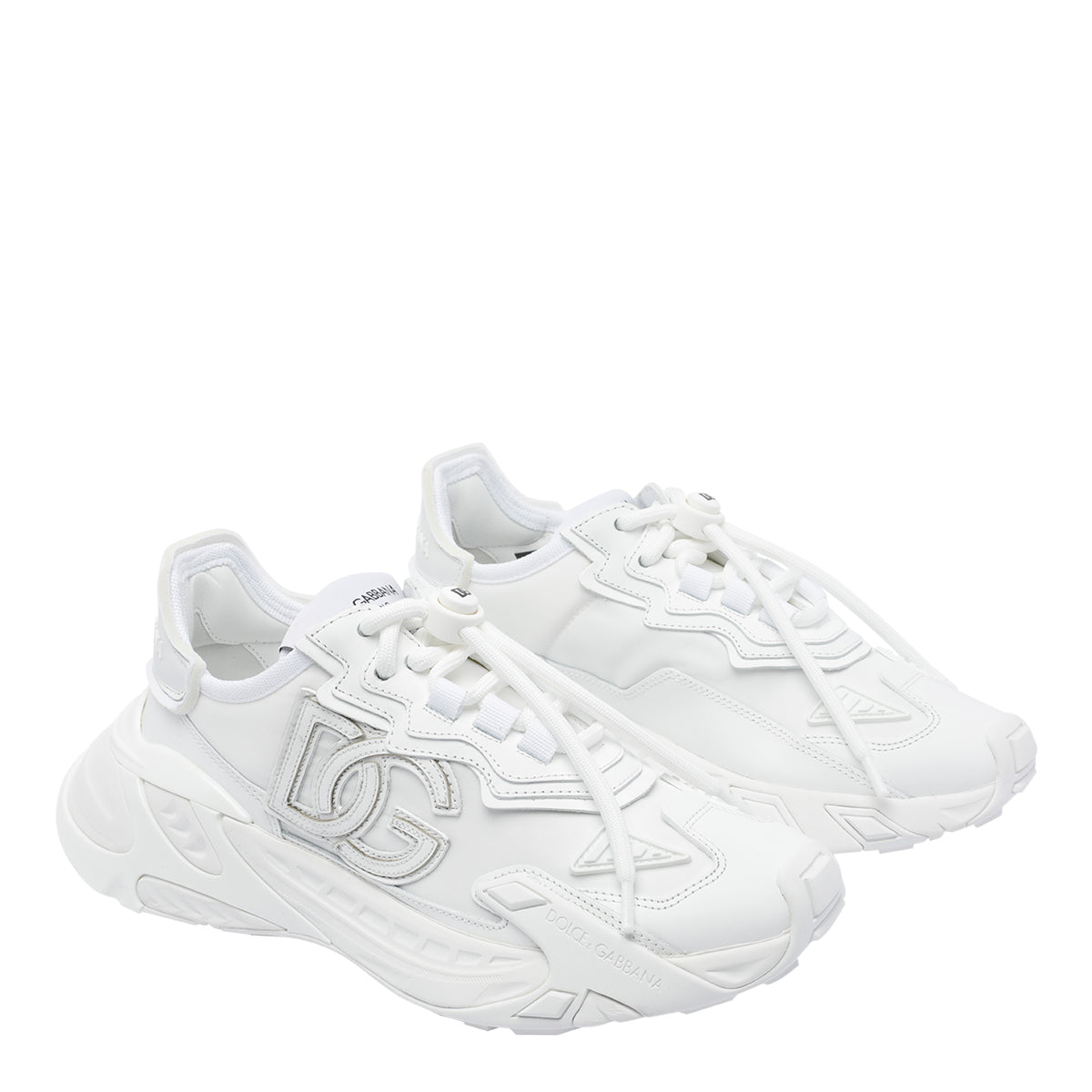 Dolce & Gabbana Sneakers White Fabric+leather/rubber Sole
