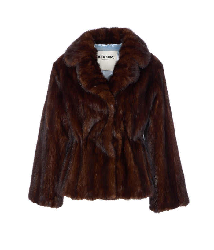 Iacopa Coats Brown Vintage Fur