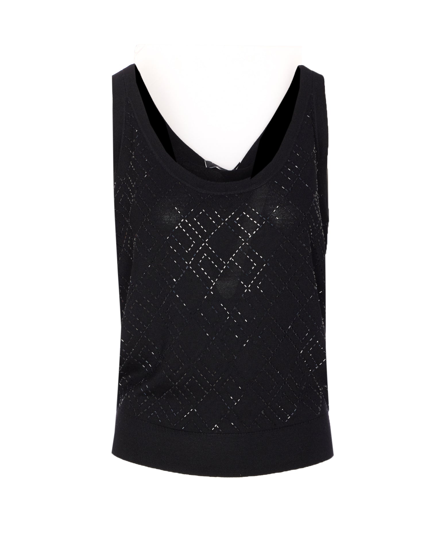 Elisabetta Franchi Top Black Wool