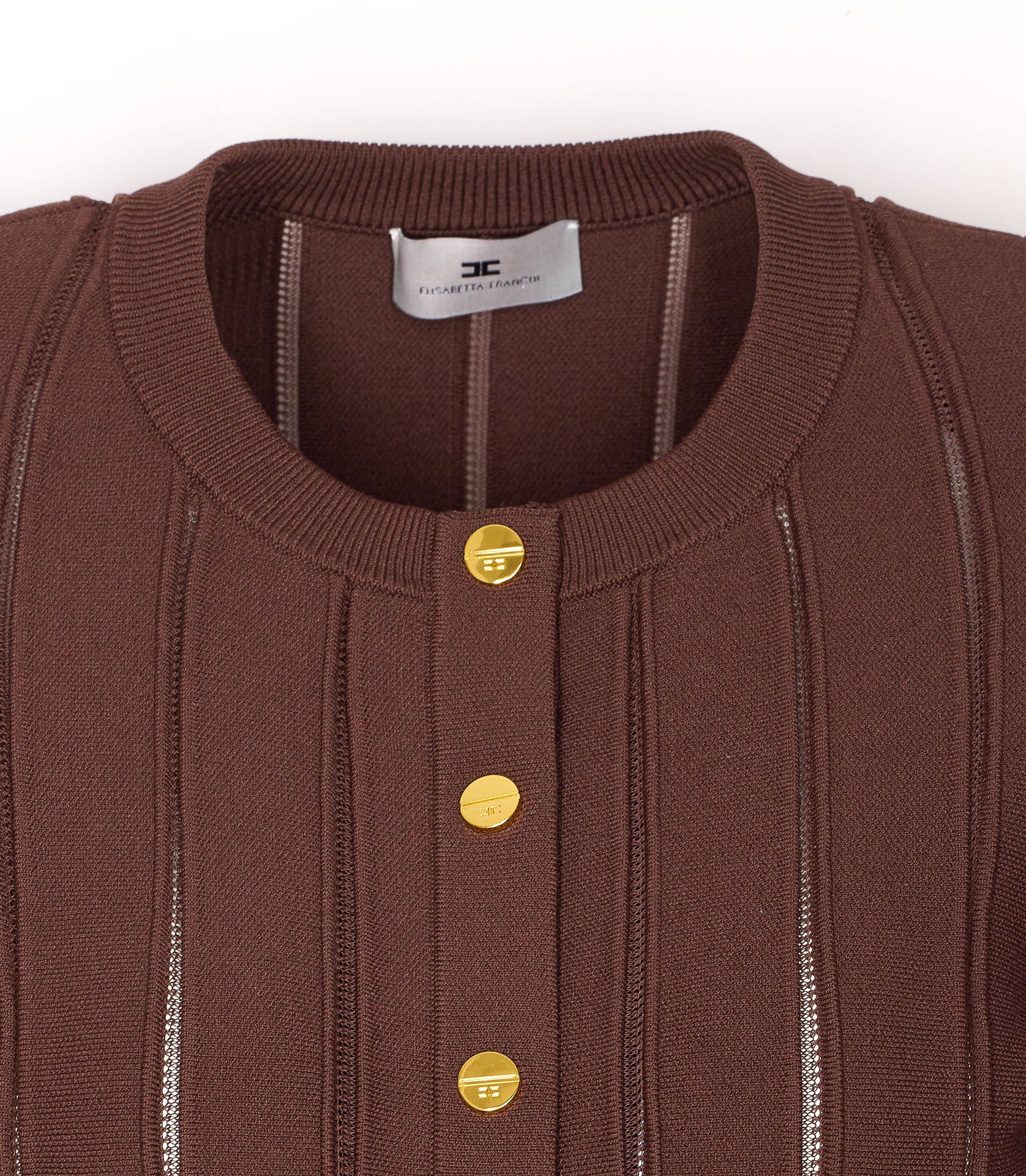 Elisabetta Franchi Sweaters Brown Viscose