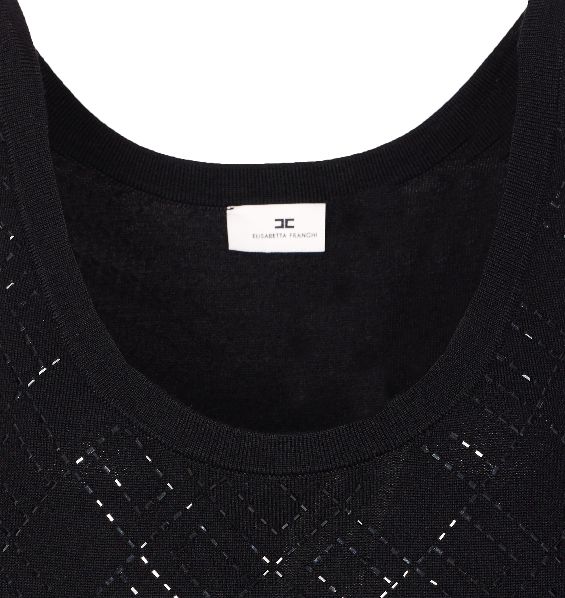 Elisabetta Franchi Top Black Wool