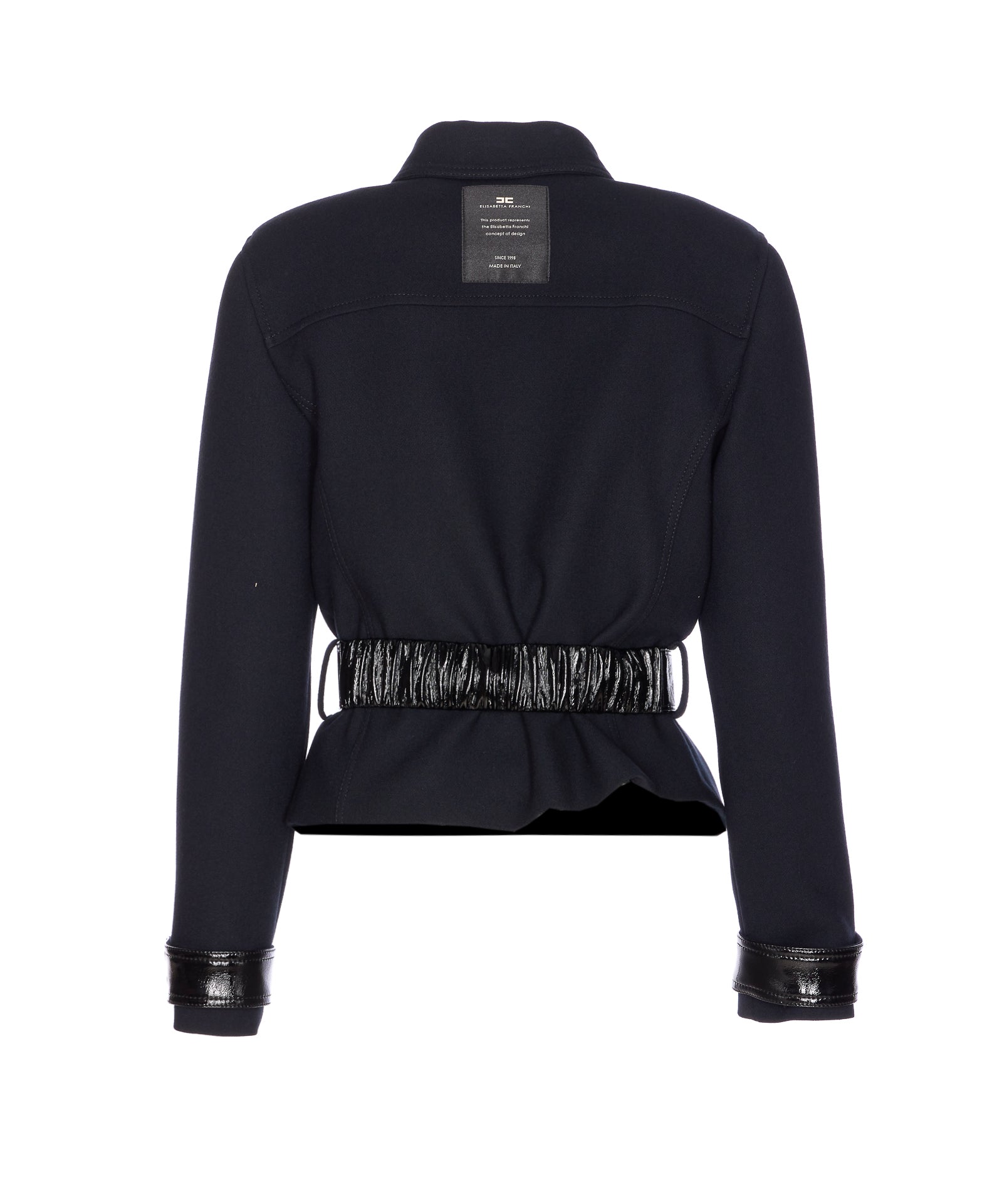 Elisabetta Franchi Coats Black Polyester