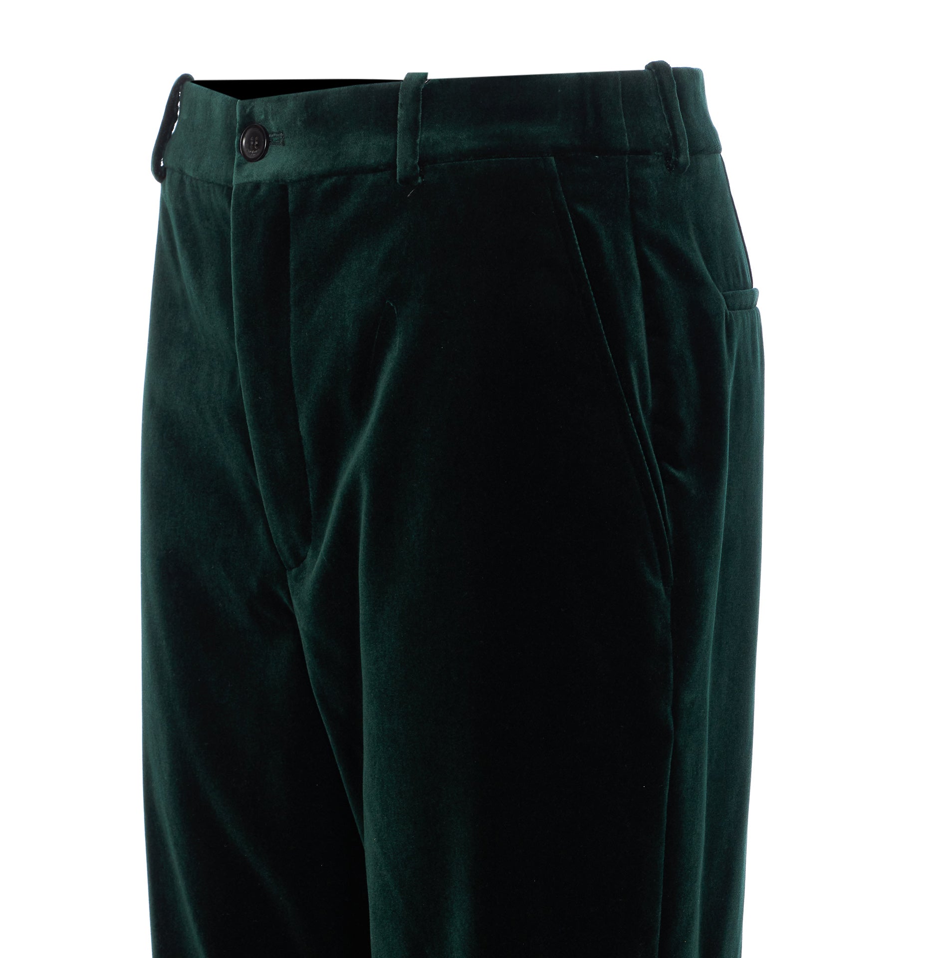Saint Laurent Trousers Green Cotton