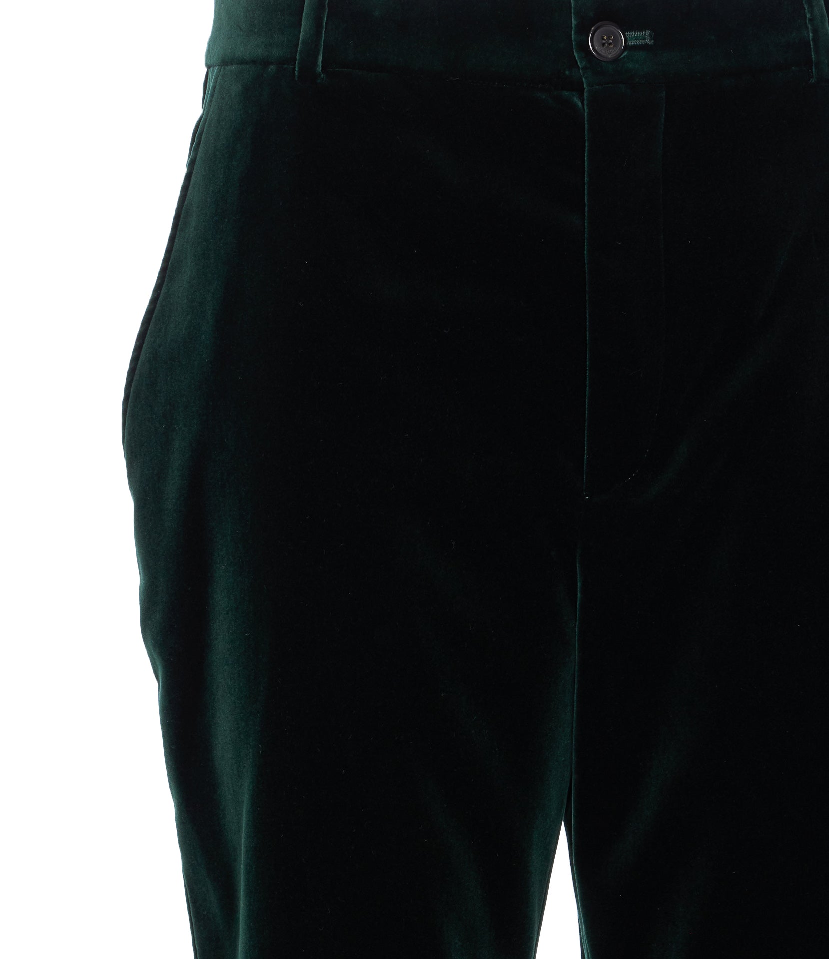 Saint Laurent Trousers Green Cotton