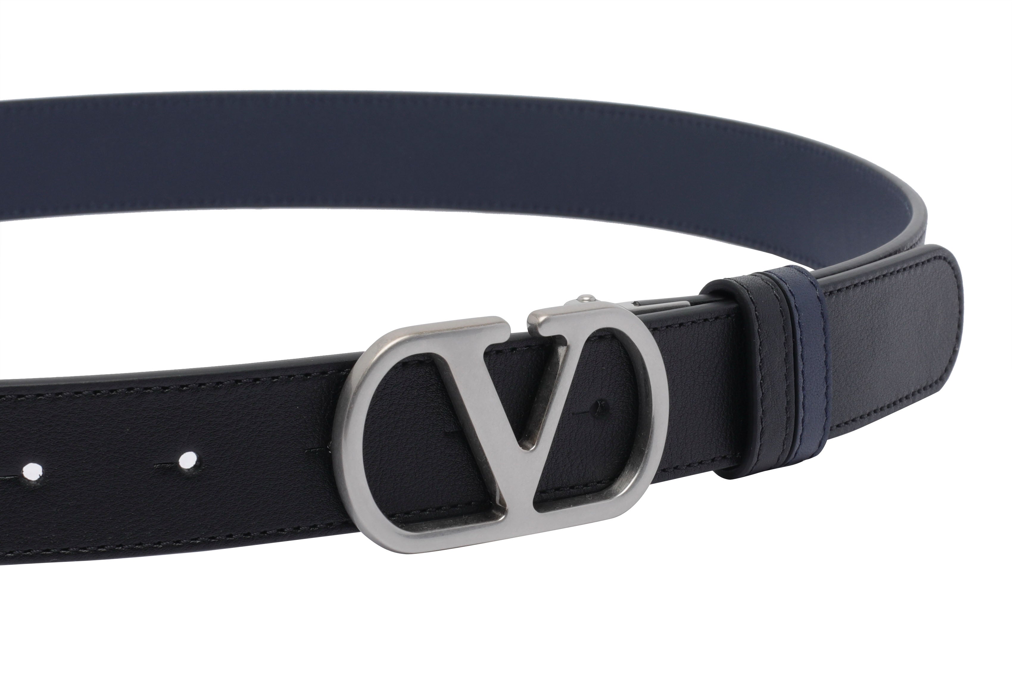 Valentino Garavani Belts Black Calf Leather