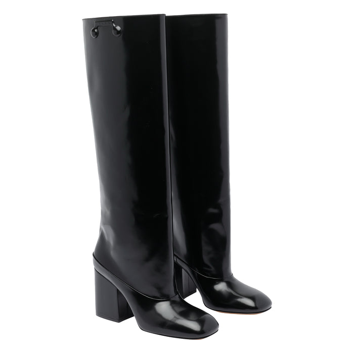 Marni Boots Black Calf Leather/leather Sole