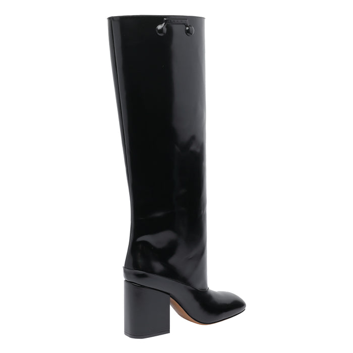 Marni Boots Black Calf Leather/leather Sole