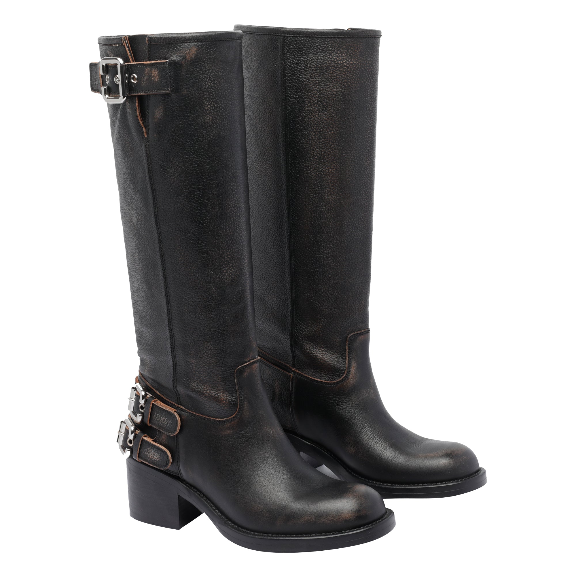 Chloè Boots Black Calf Leather/rubber Sole