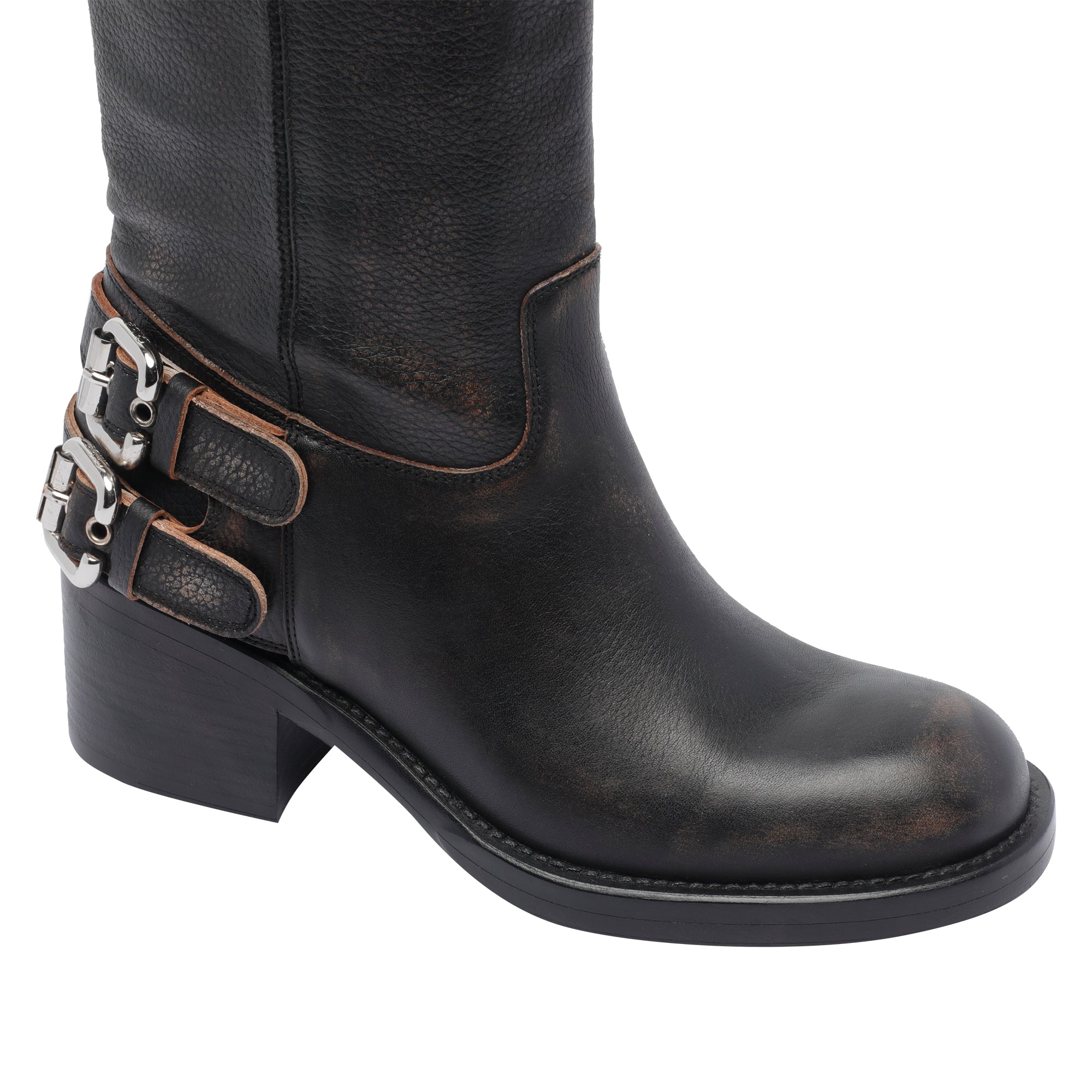 Chloè Boots Black Calf Leather/rubber Sole