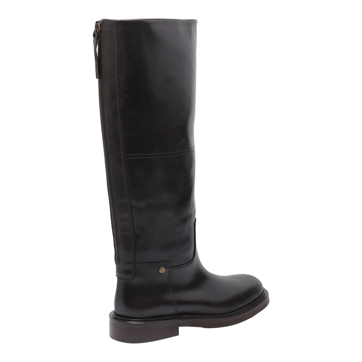 Poeve Boots Brown Calf Leather/rubber Sole