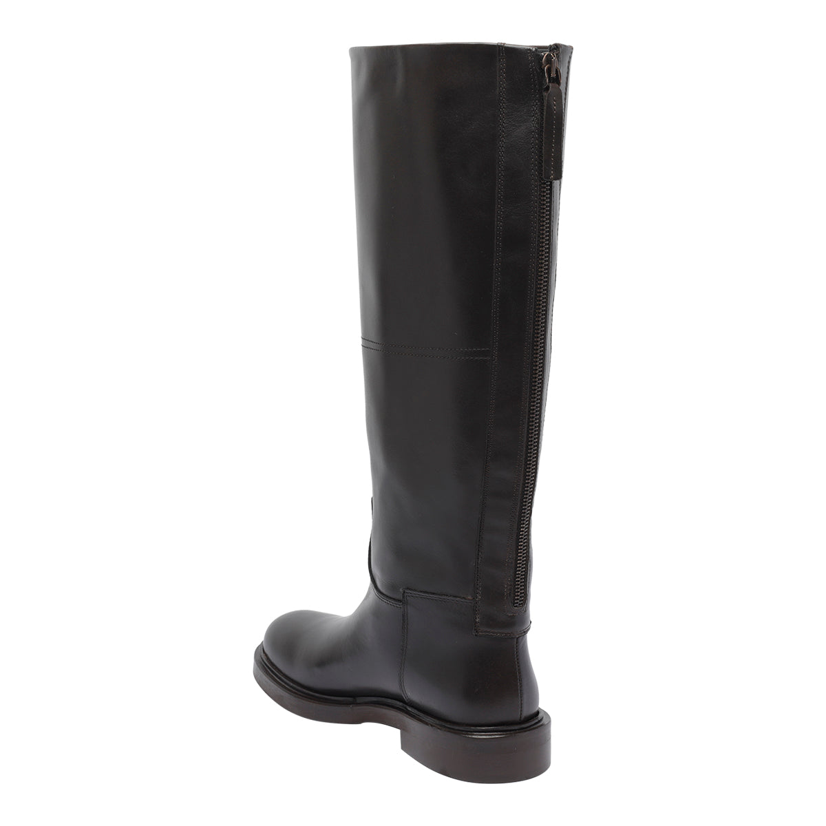 Poeve Boots Brown Calf Leather/rubber Sole