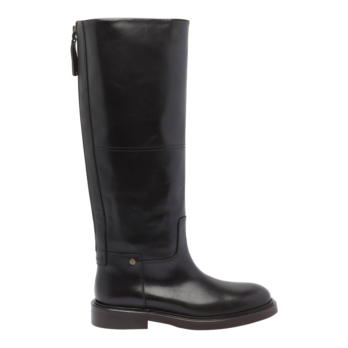 Poeve Boots Brown Calf Leather/rubber Sole