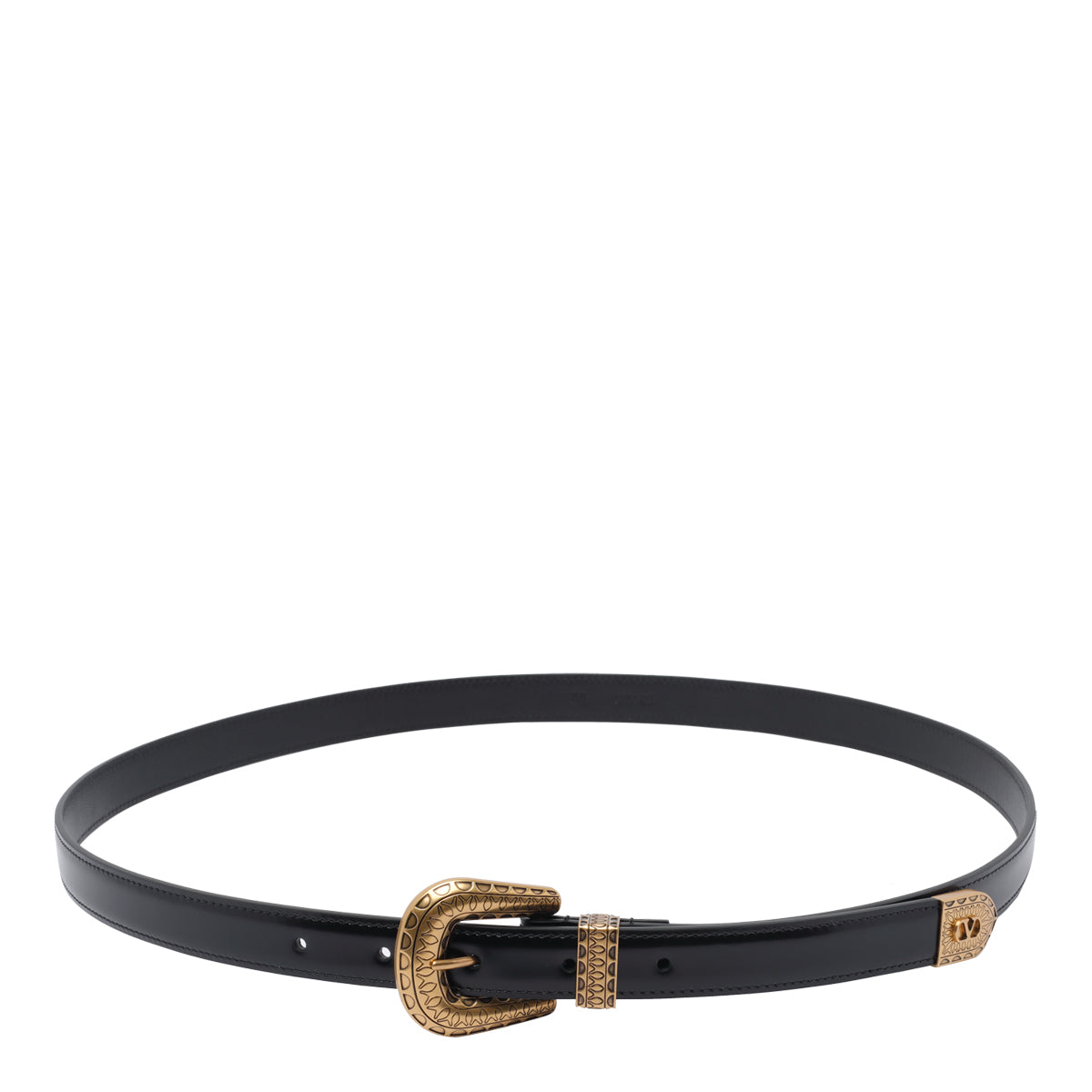 Valentino Garavani Belts Black Calf Leather