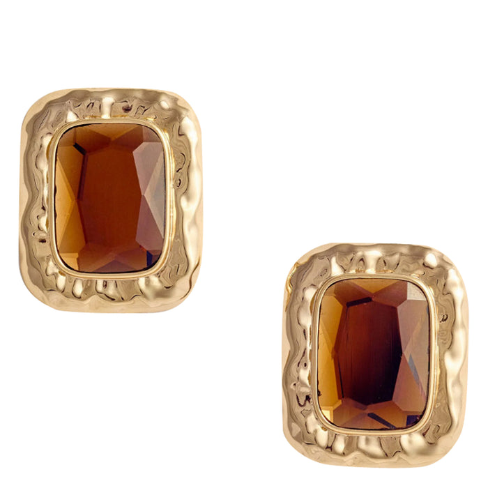 Self Portrait Bijoux Gold Brass With Glass Stone