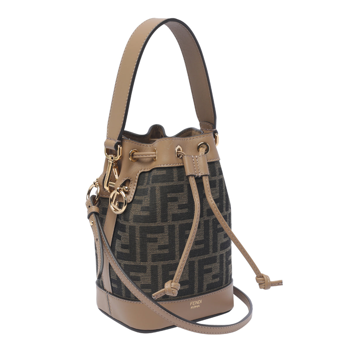 Fendi Bags Brown Fabric Leather Trim