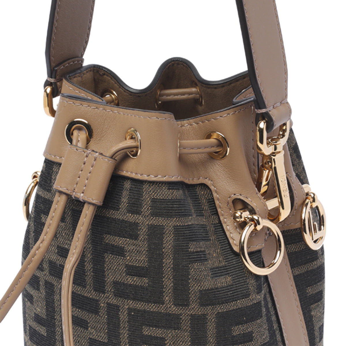 Fendi Bags Brown Fabric Leather Trim
