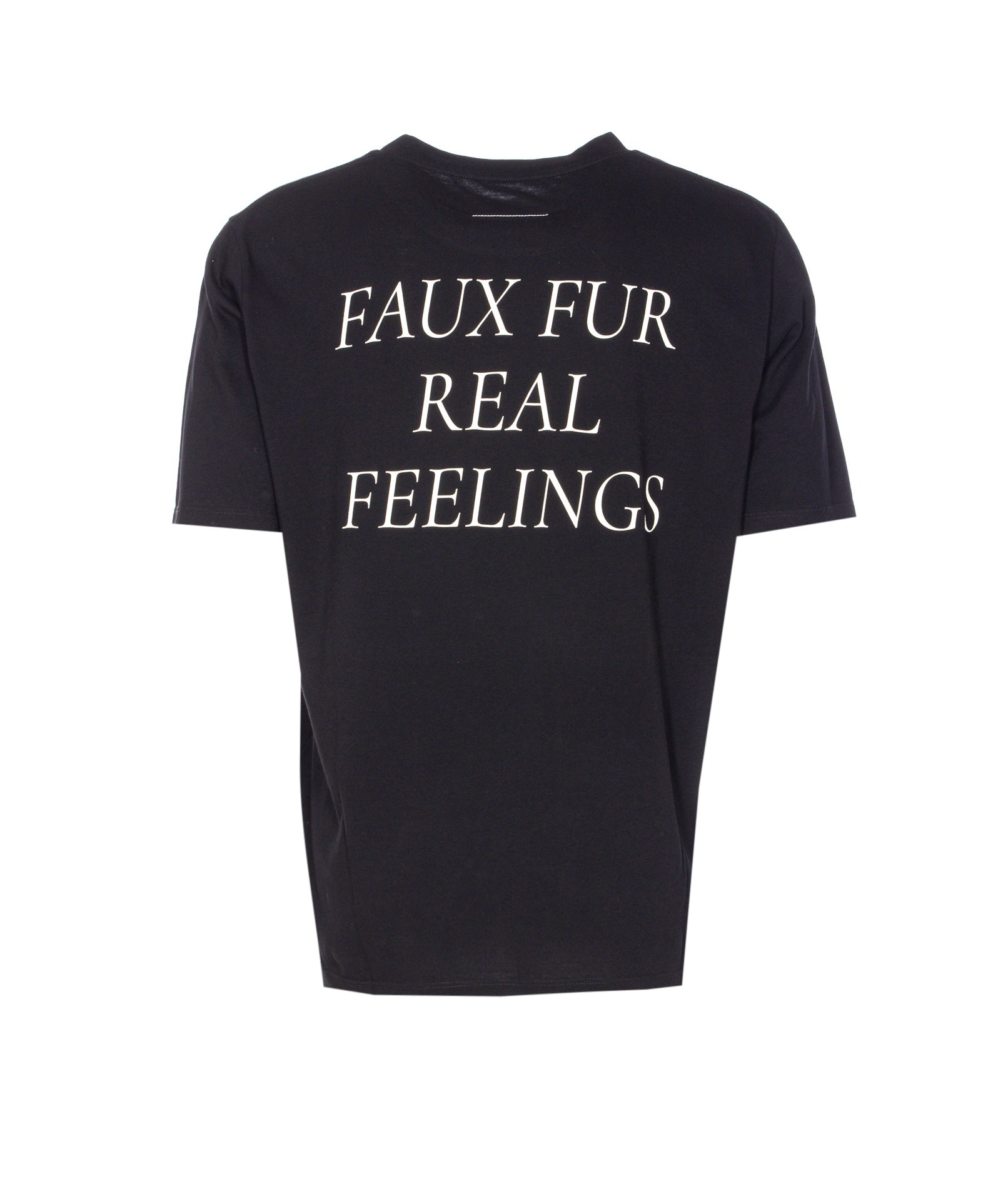 Mm6 Maison Margiela T-Shirts And Polos Black Cotton