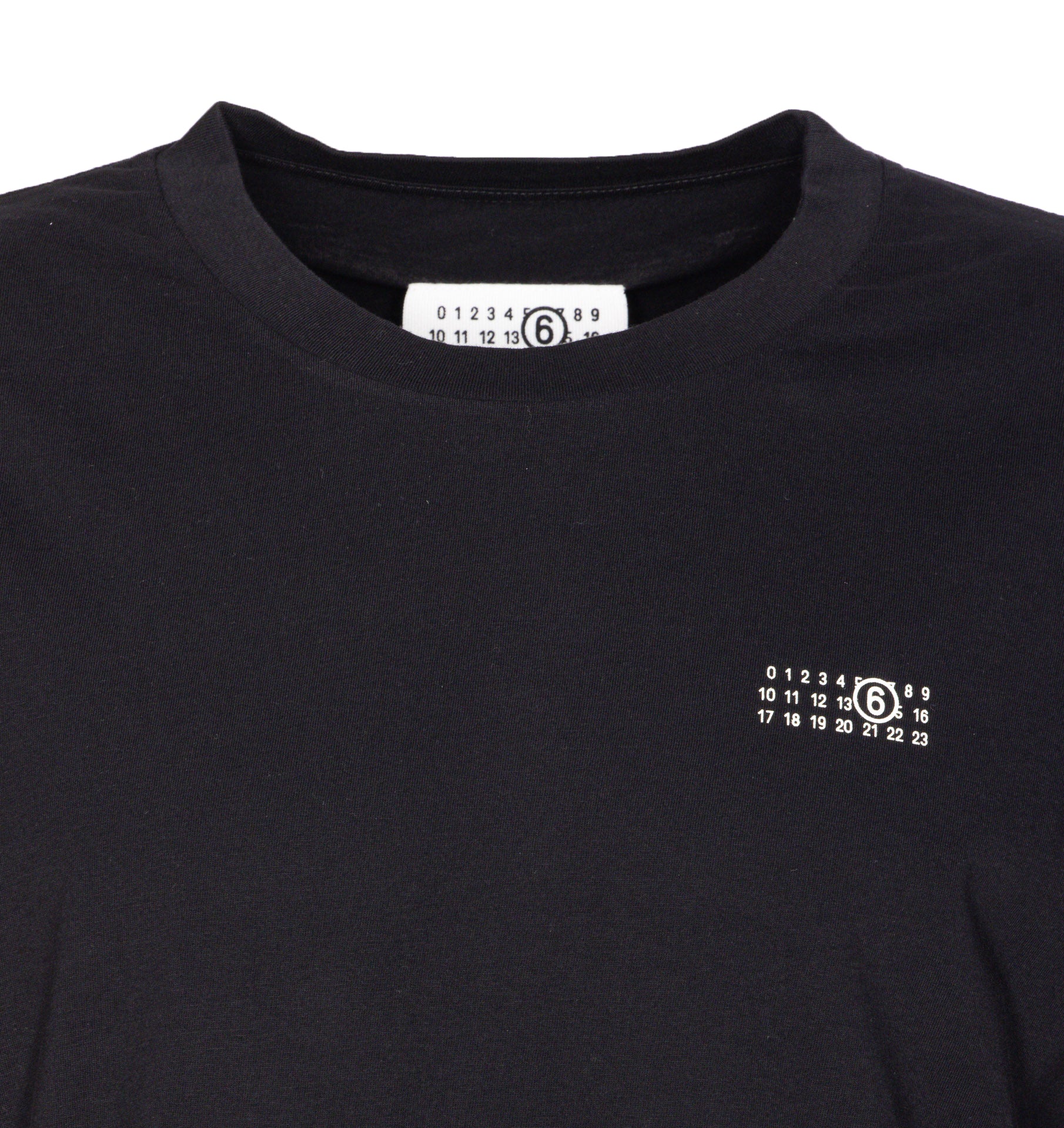 Mm6 Maison Margiela T-Shirts And Polos Black Cotton