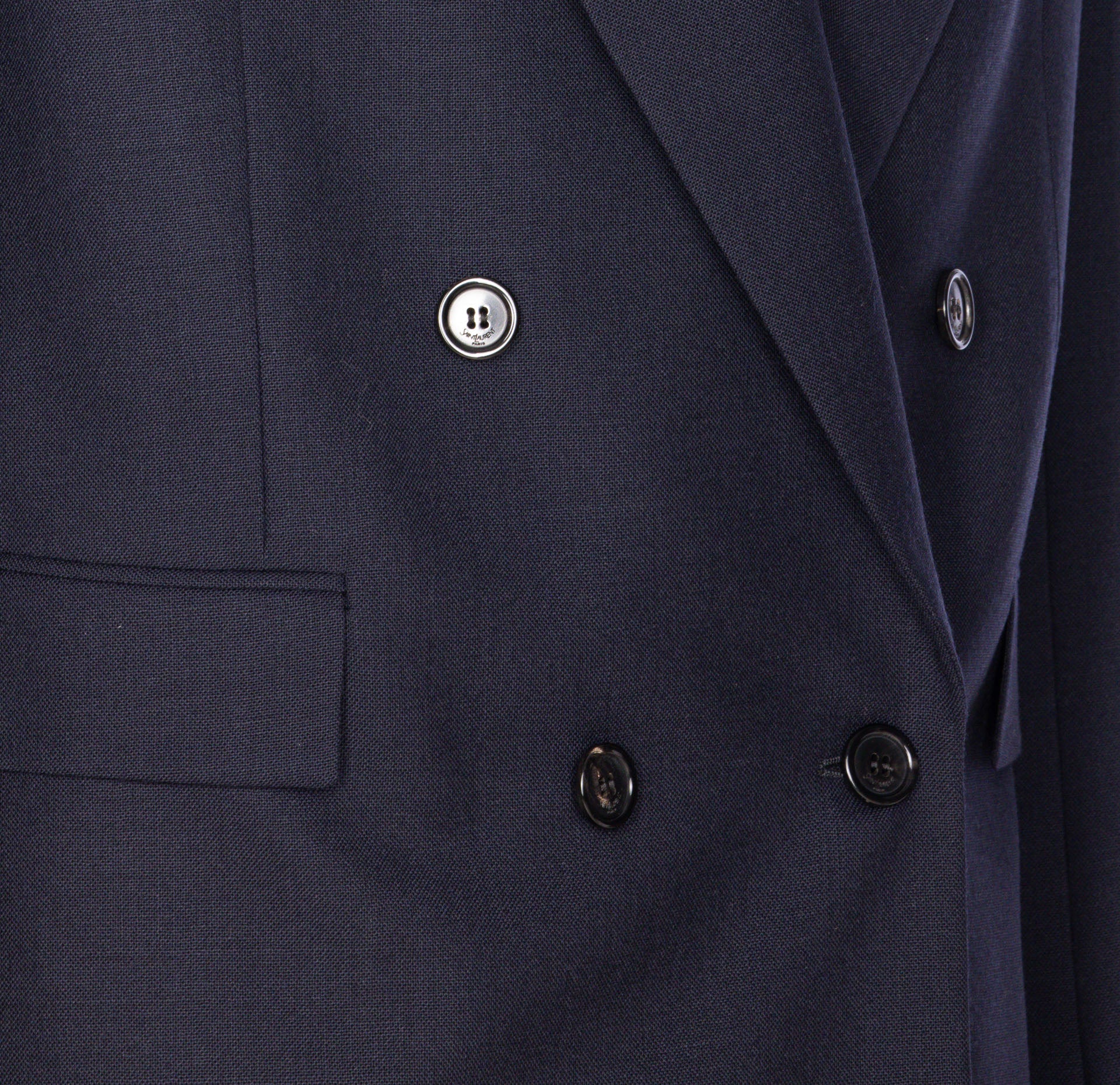 Saint Laurent Jackets Blue Wool