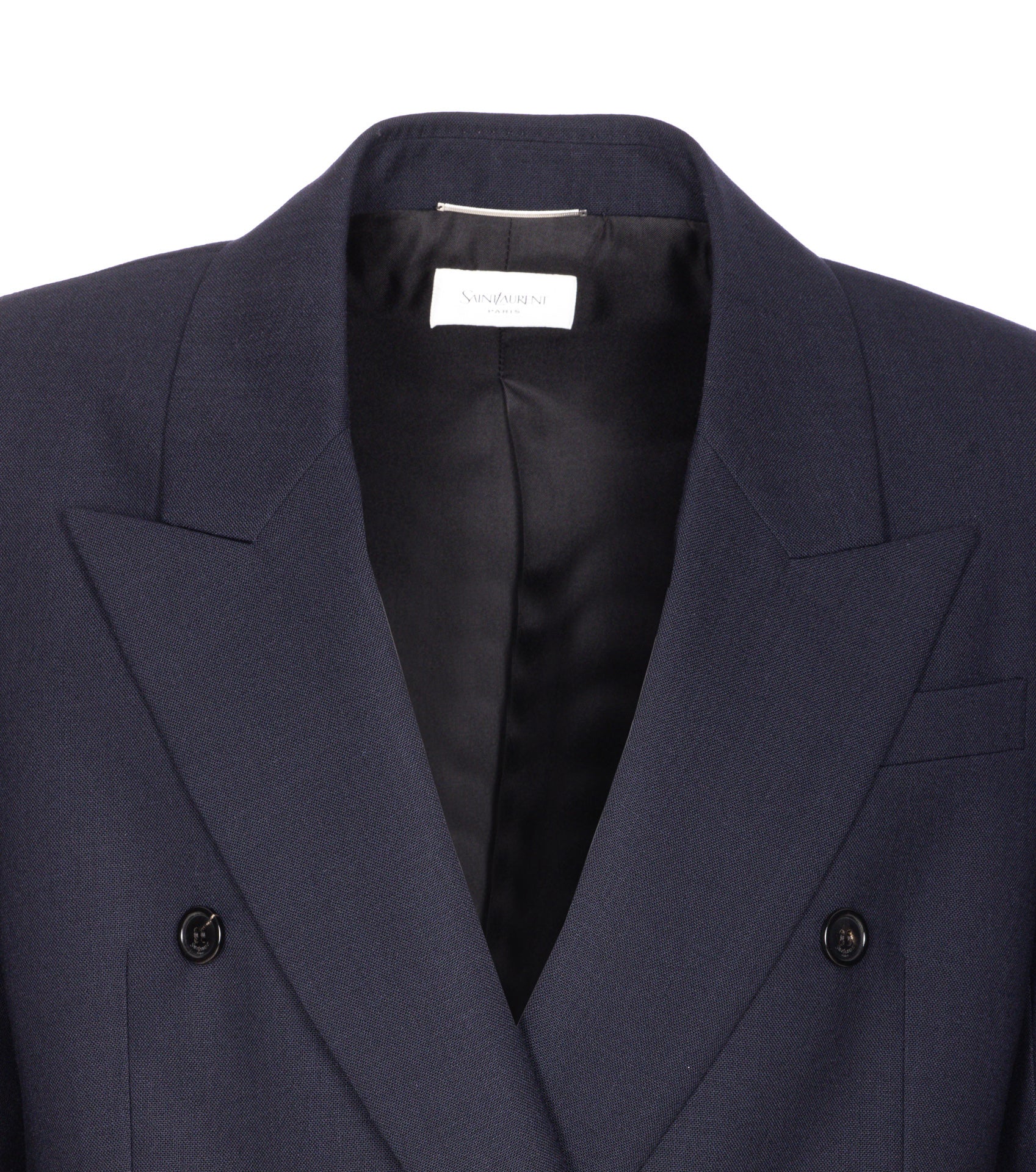 Saint Laurent Jackets Blue Wool