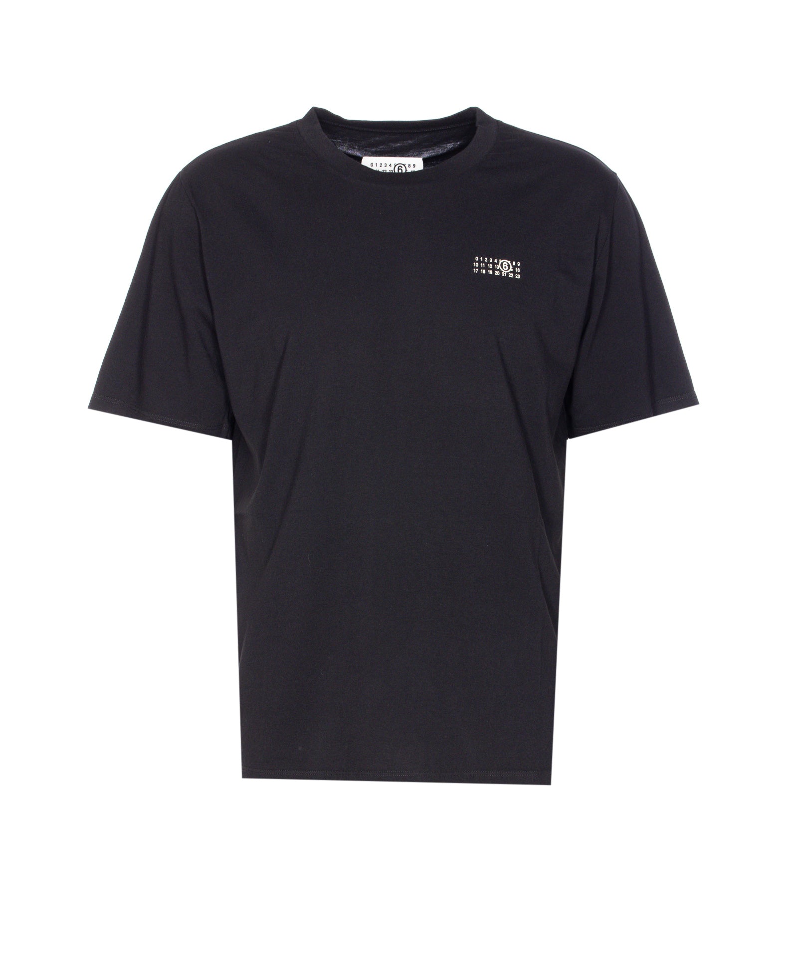 Mm6 Maison Margiela T-Shirts And Polos Black Cotton