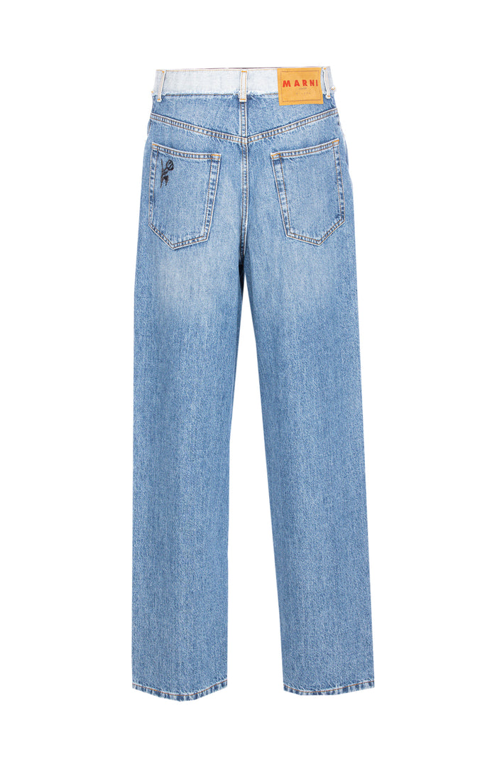 Marni Trousers Blue Cotton