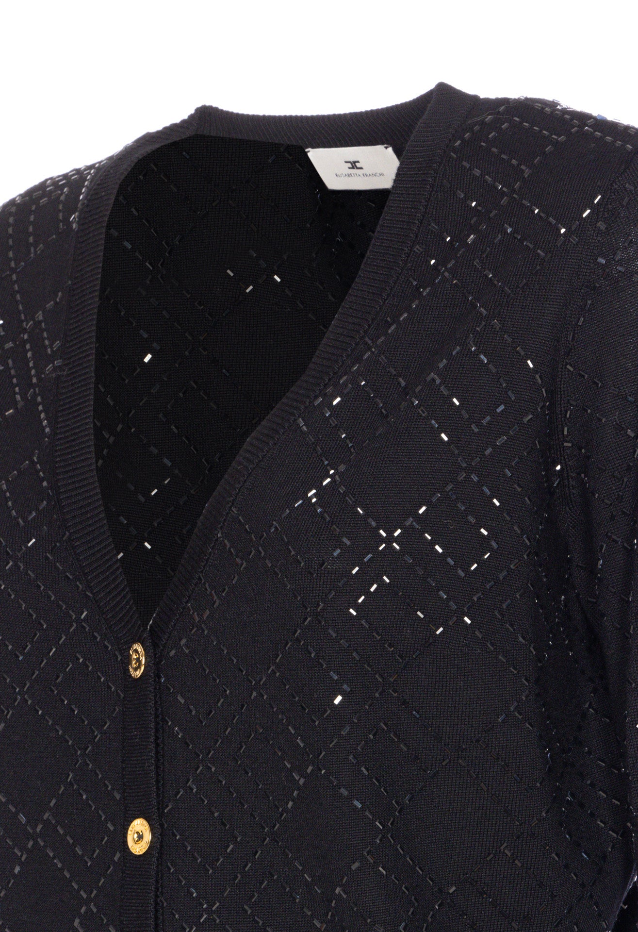 Elisabetta Franchi Sweaters Black Wool