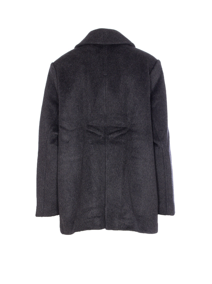 GANNI Jackets Grey Recycled Wool