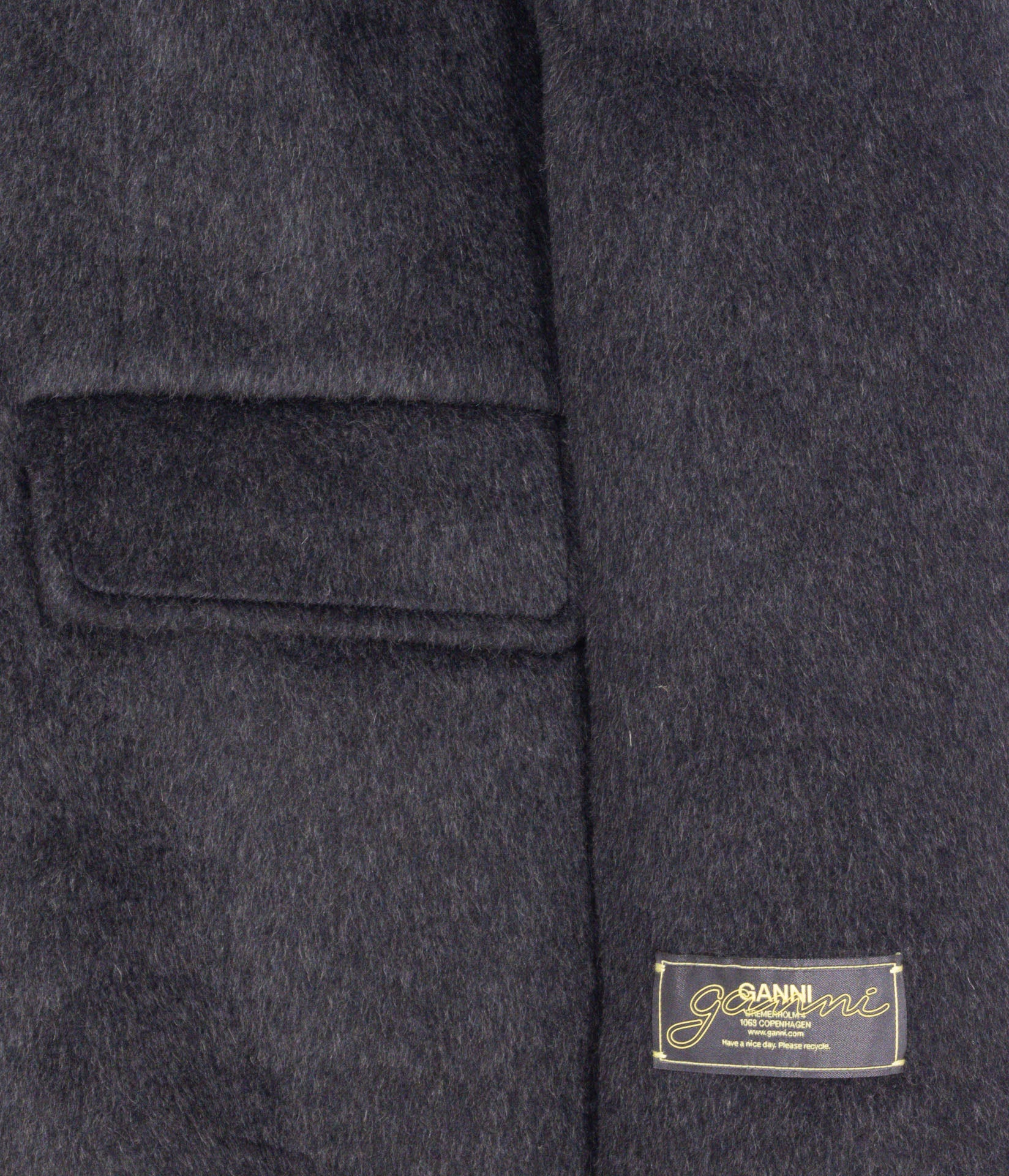 GANNI Jackets Grey Recycled Wool