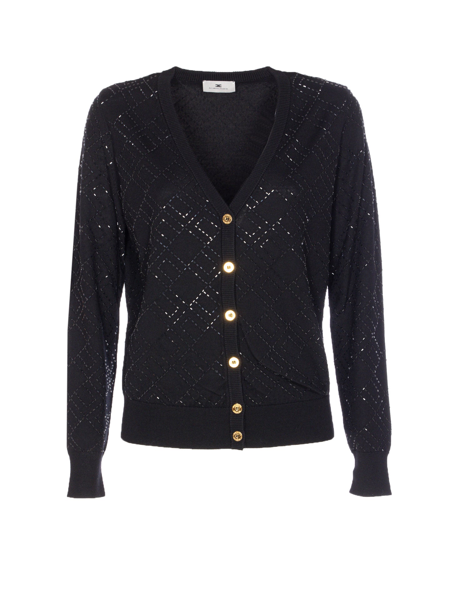 Elisabetta Franchi Sweaters Black Wool