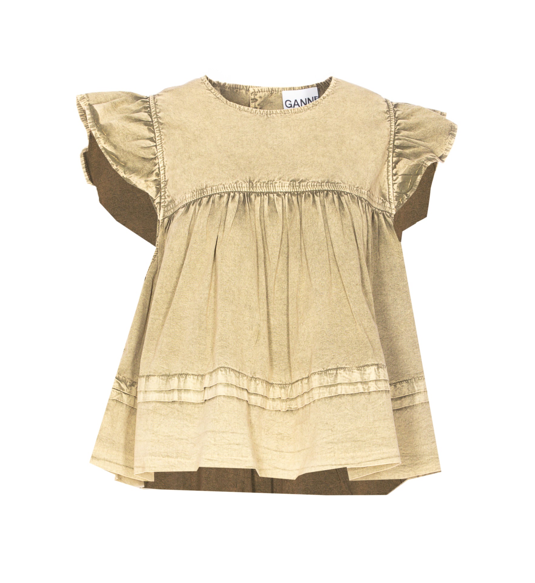 Ganni Top Green Organic Cotton