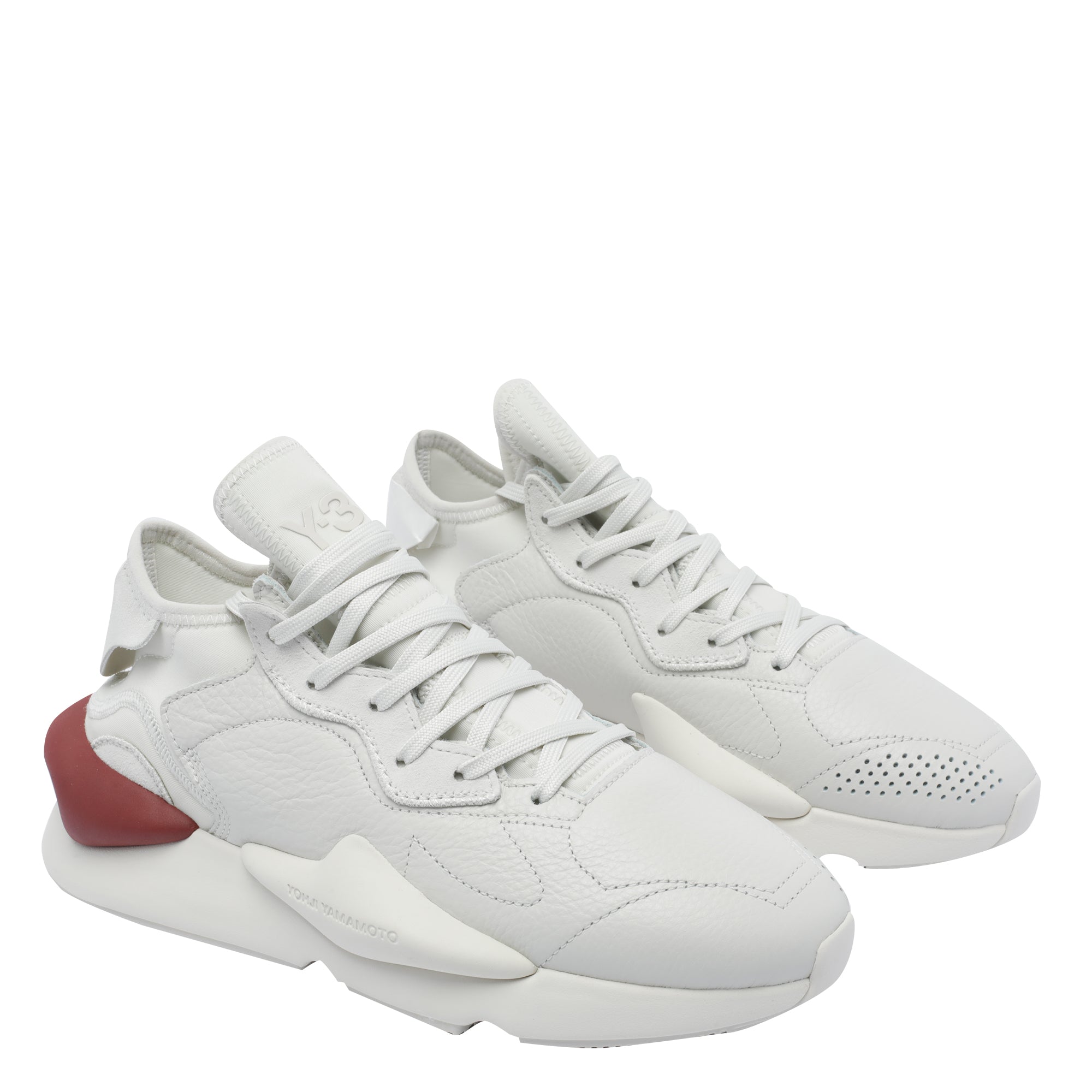 Y-3 Sneakers Grey Calf Leather/rubber Sole