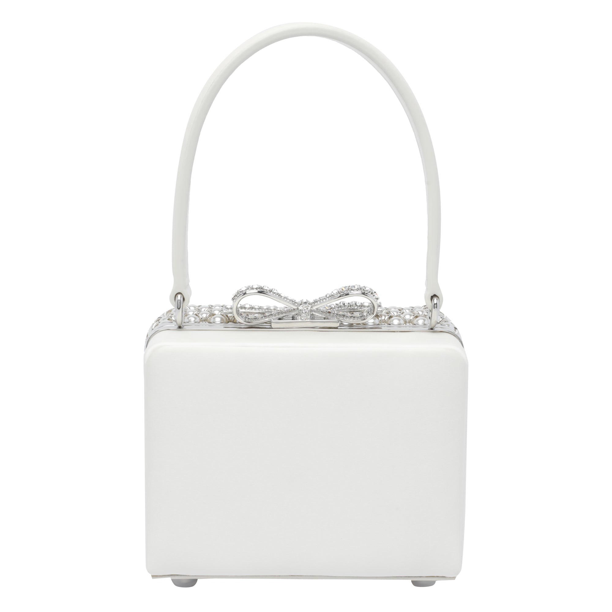 Self Portrait Bags White Fabric Crystal Metal