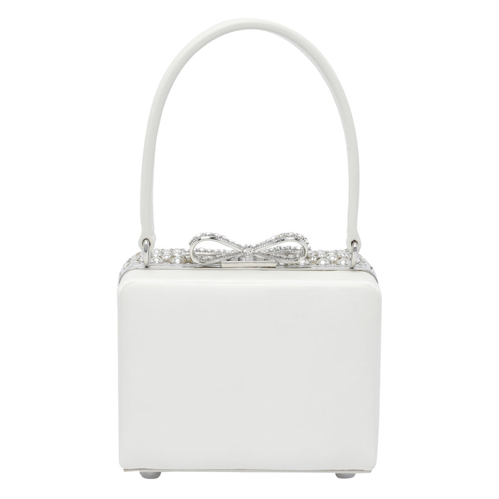 Self Portrait Bags White Fabric Crystal Metal