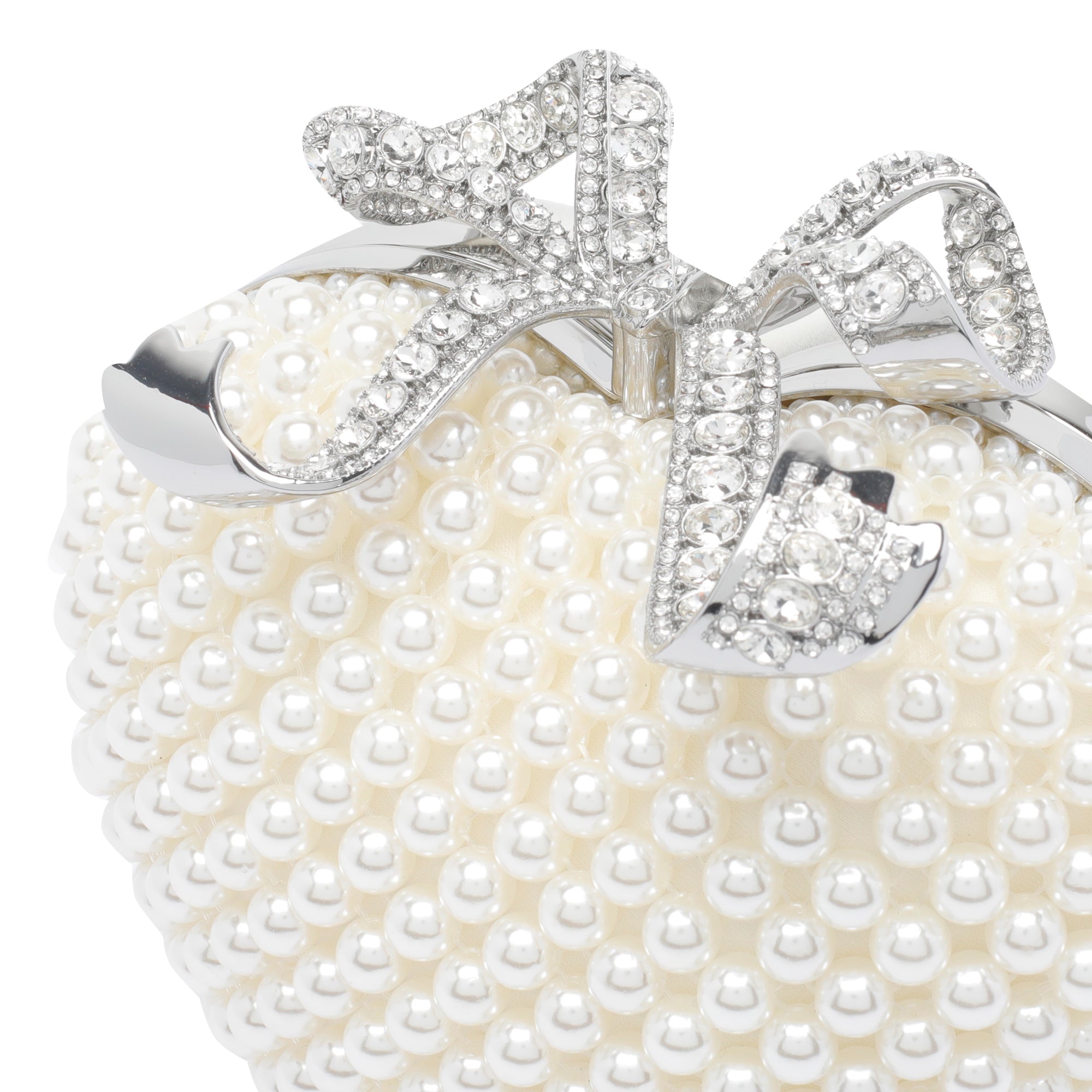 Self Portrait Bags White Fabric Crystal Metal